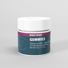 Mixed Berry Gummies 200mg 10-pack - Edibles