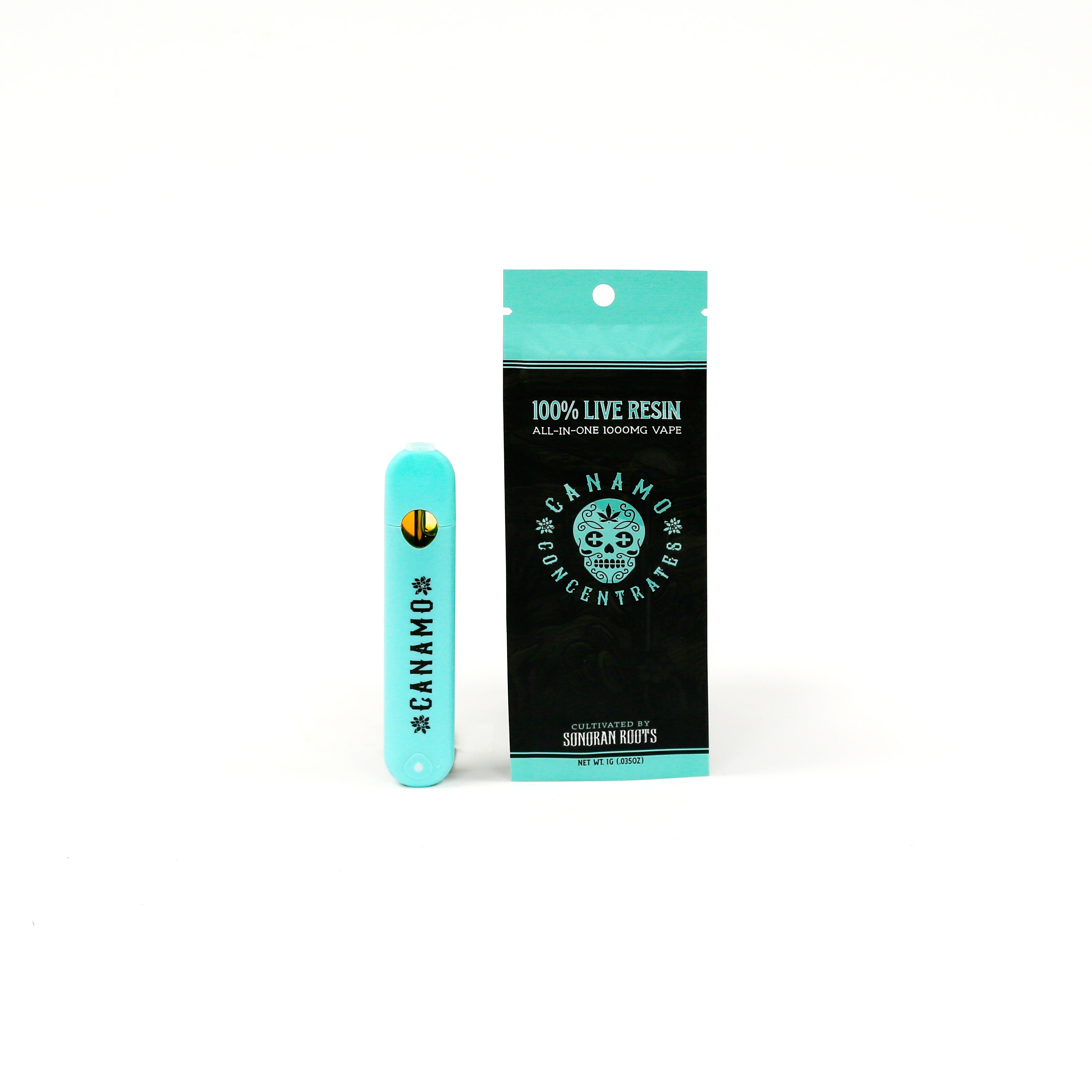 Spiked Peach AIO Live Resin Vape 1000mg - Cartridges