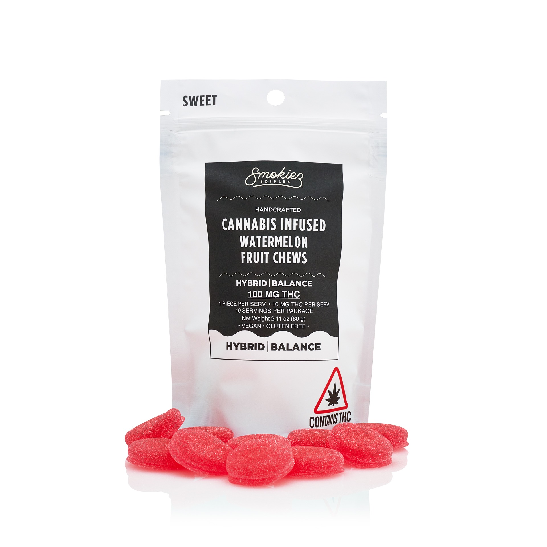 Watermelon Hybrid 100mg THC Fruit Chews - Rhode Island - Edibles