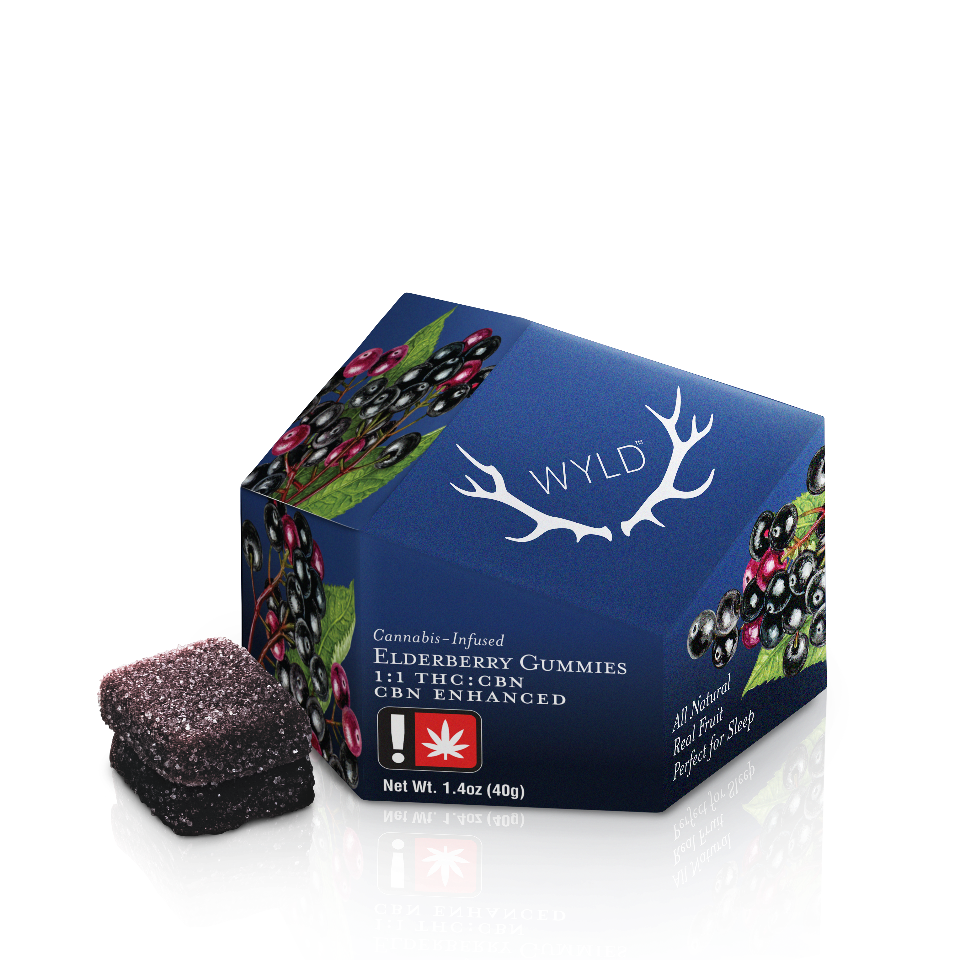 Elderberry 1:1 CBN + Indica Enhanced Gummies 50mg - Edibles