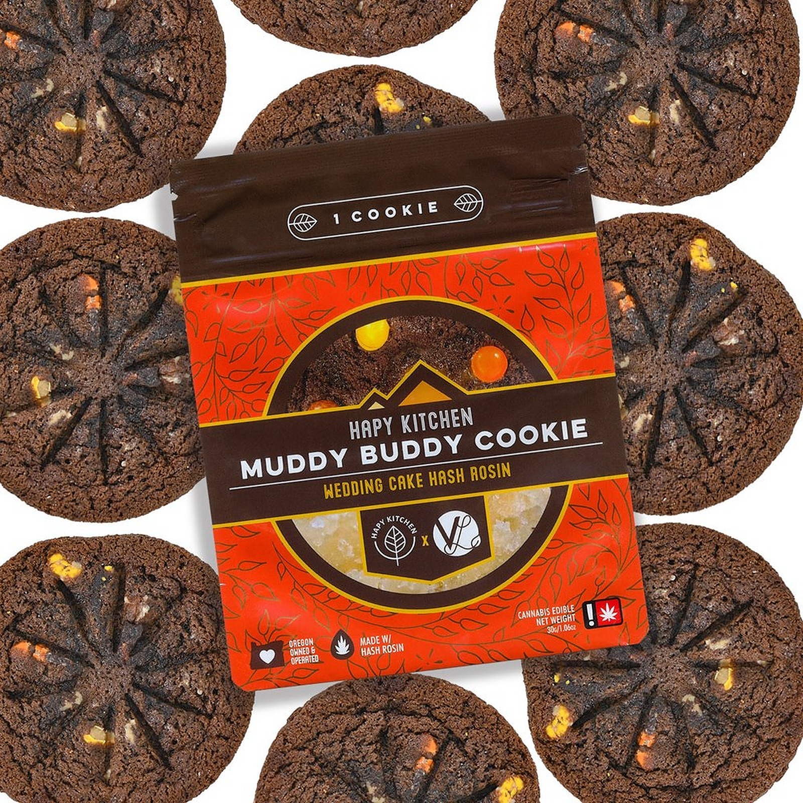 100mg THC - Muddy Buddy Cookie + Wedding Cake Hash Rosin - Cbd products