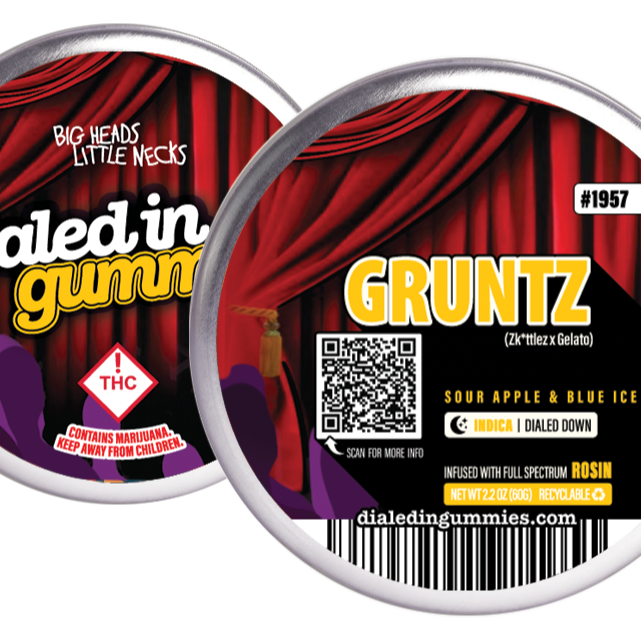 Gruntz [Batch #1957] Blue Ice & Sour Apple Flavors | 100mg - Edibles