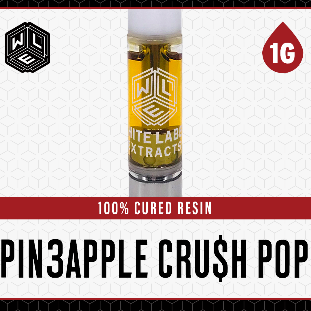 Pineapple Crush Pop 100% Cured Resin Cartridge 1 Gram - Concentrates