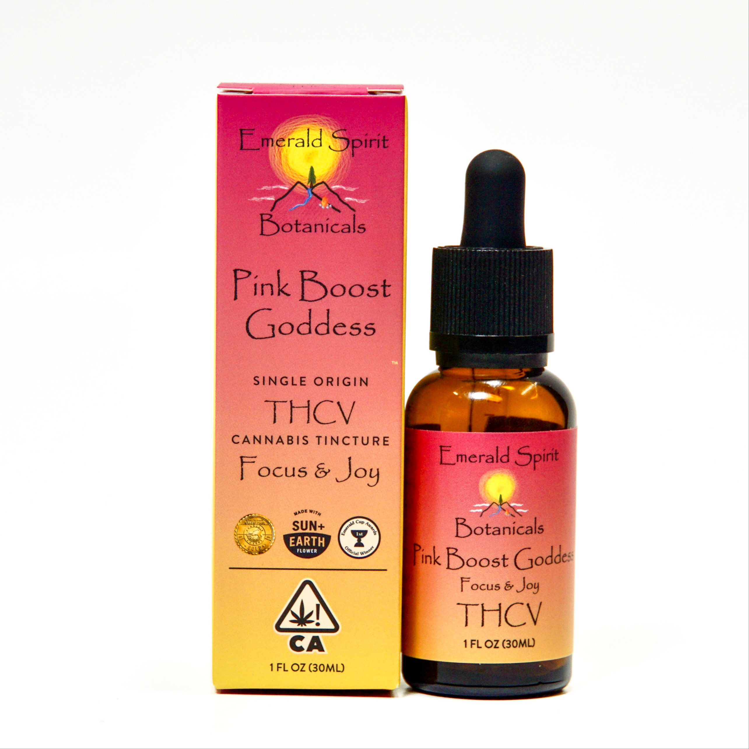 Emerald Spirit Botanicals - Pink Boost Goddess THCV rich 30ml Tincture - Farm Cut & Friends - Cbd products