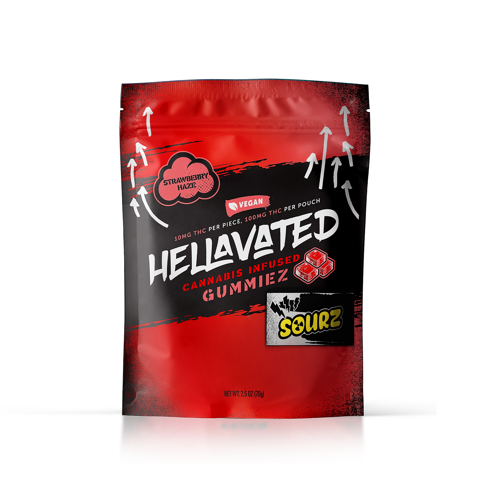 Strawberry Haze Sour Gummiez 100mg 10-pack - Edibles