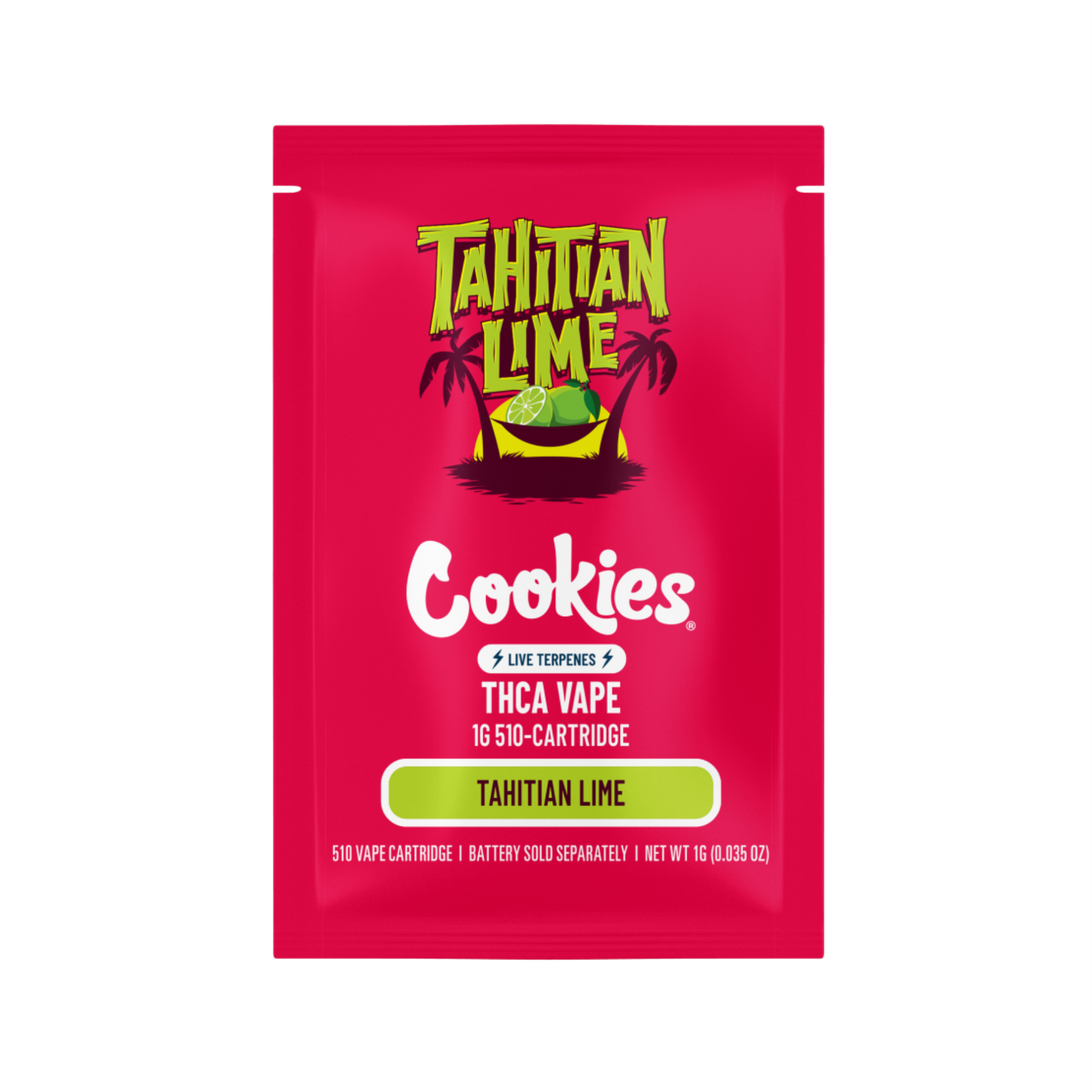 COOKIES TAHITIAN LIME THC-A CARTRIDGE - 1G 510 THREAD - Cartridges