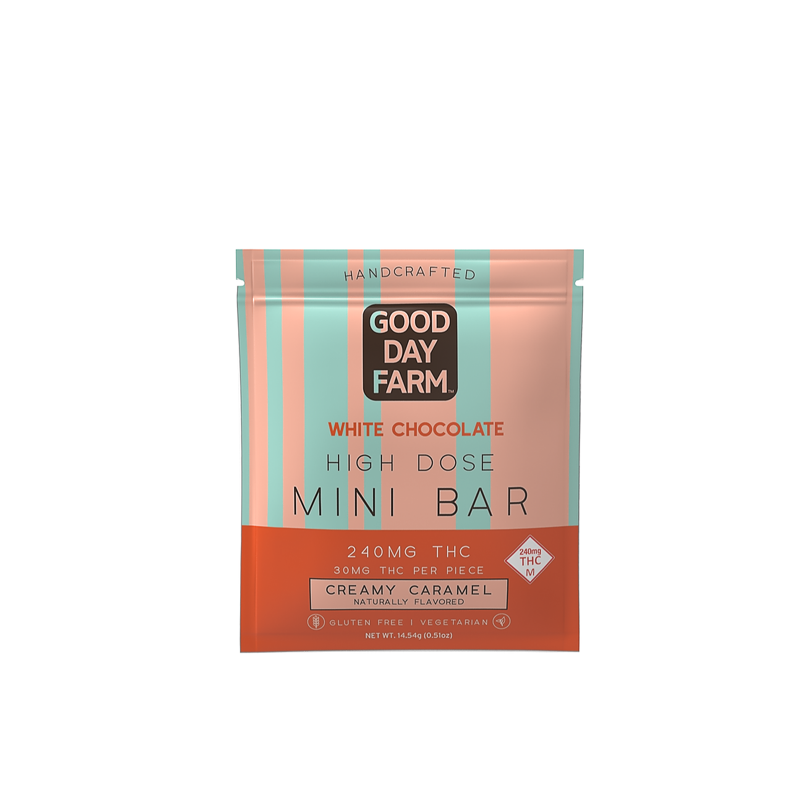 Good Day Farm: Creamy Caramel White Chocolate | High Dose Mini Bar | 8pk | 240mg - Cbd products